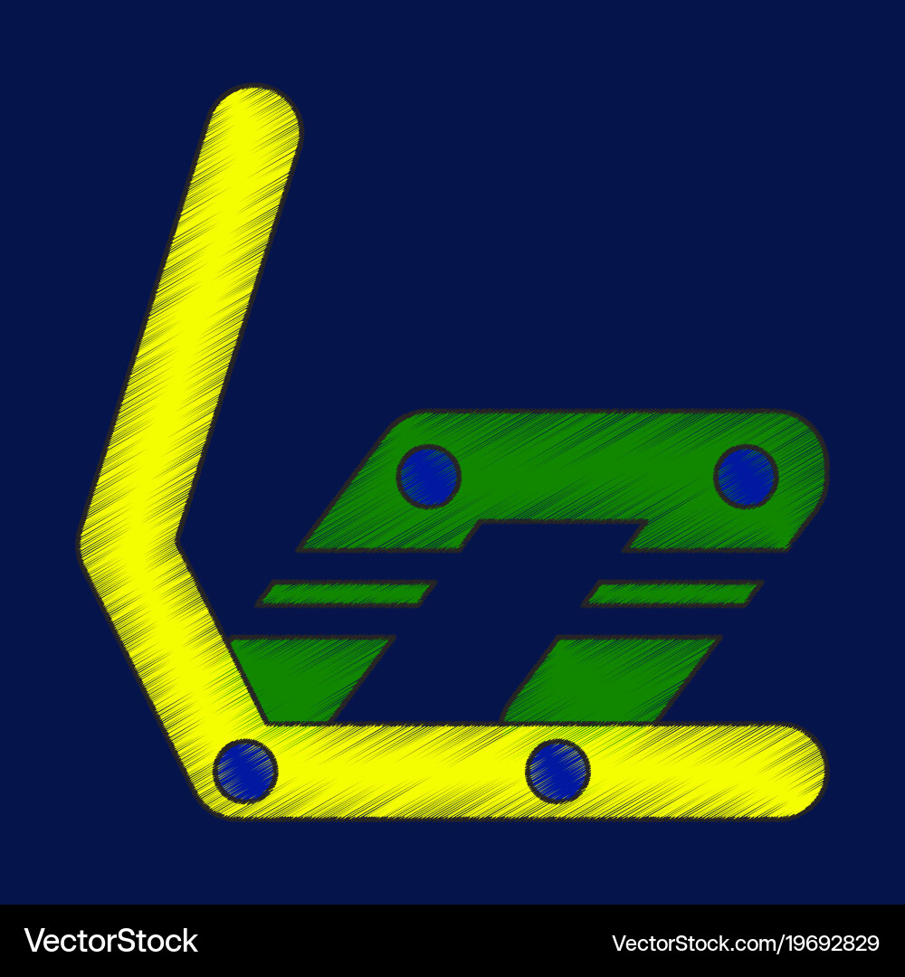 Flat shading style icon snowboard binding vector image
