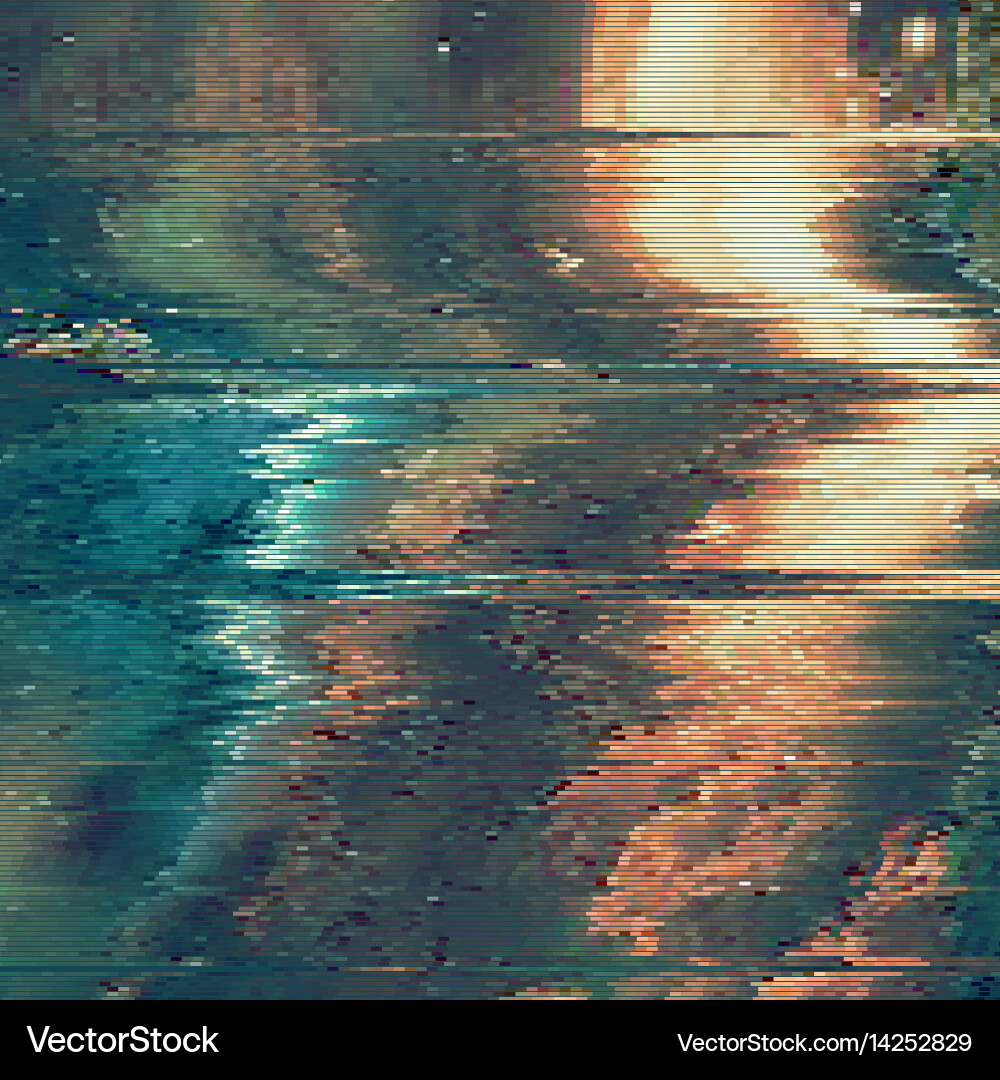 Glitch background digital image data Vector Image