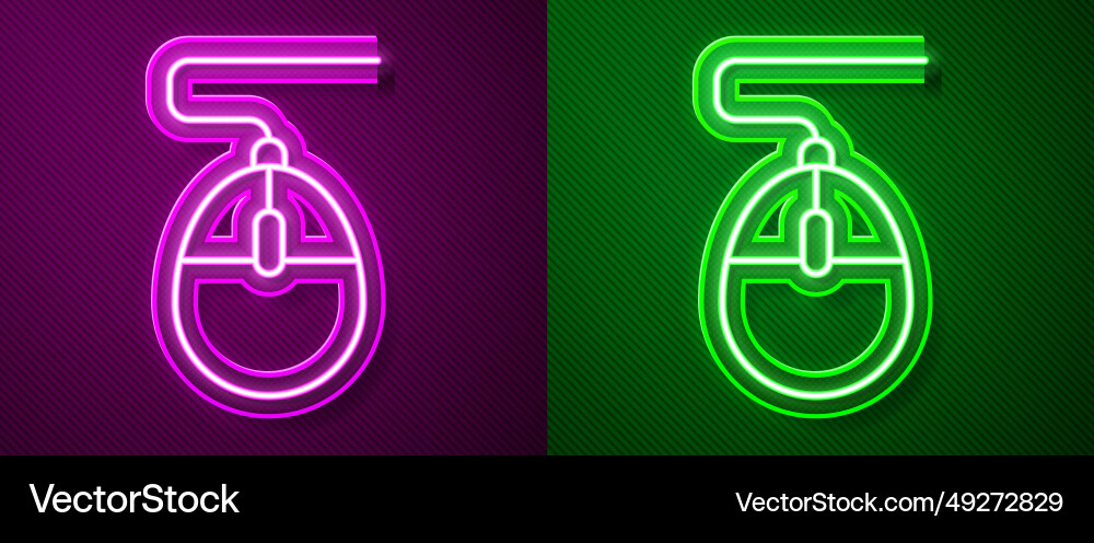 Glowing neon line computer mouse gaming icon Glowing neon line computer mouse gaming icon vector image