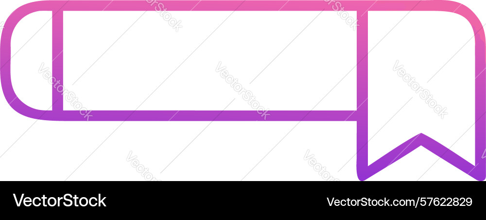 Gradient bookmark ribbon interface element design vector image