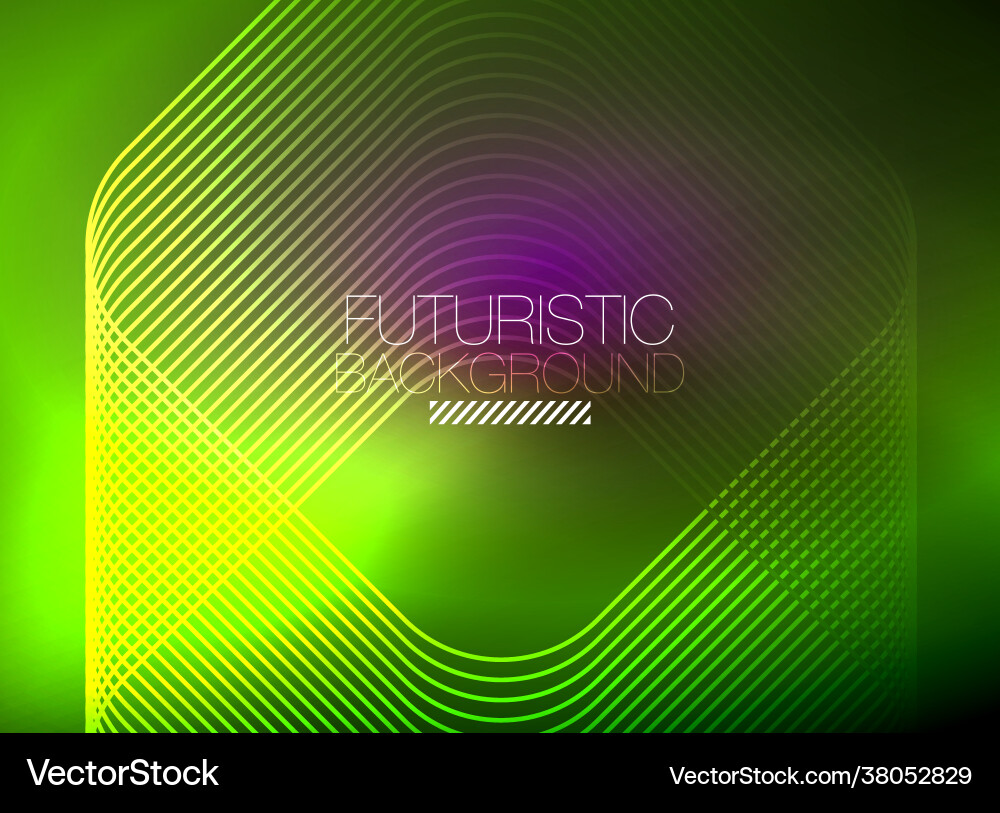 Neon Color Square Lines Abstract Background vector image
