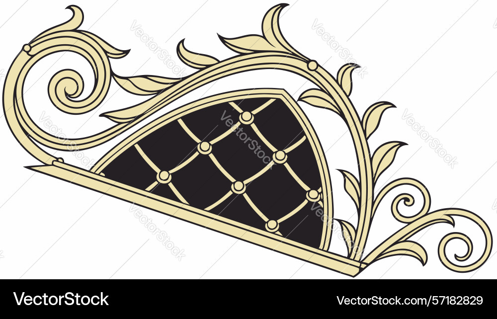 Ornate lattice corner element design generative vector image