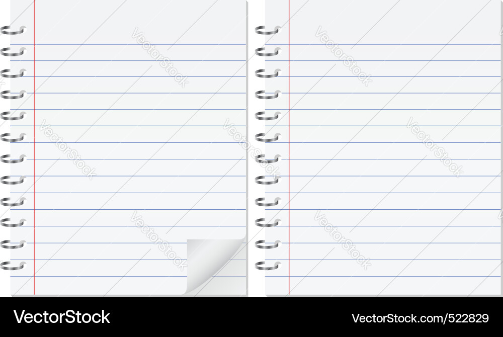 Paper notebook vector image