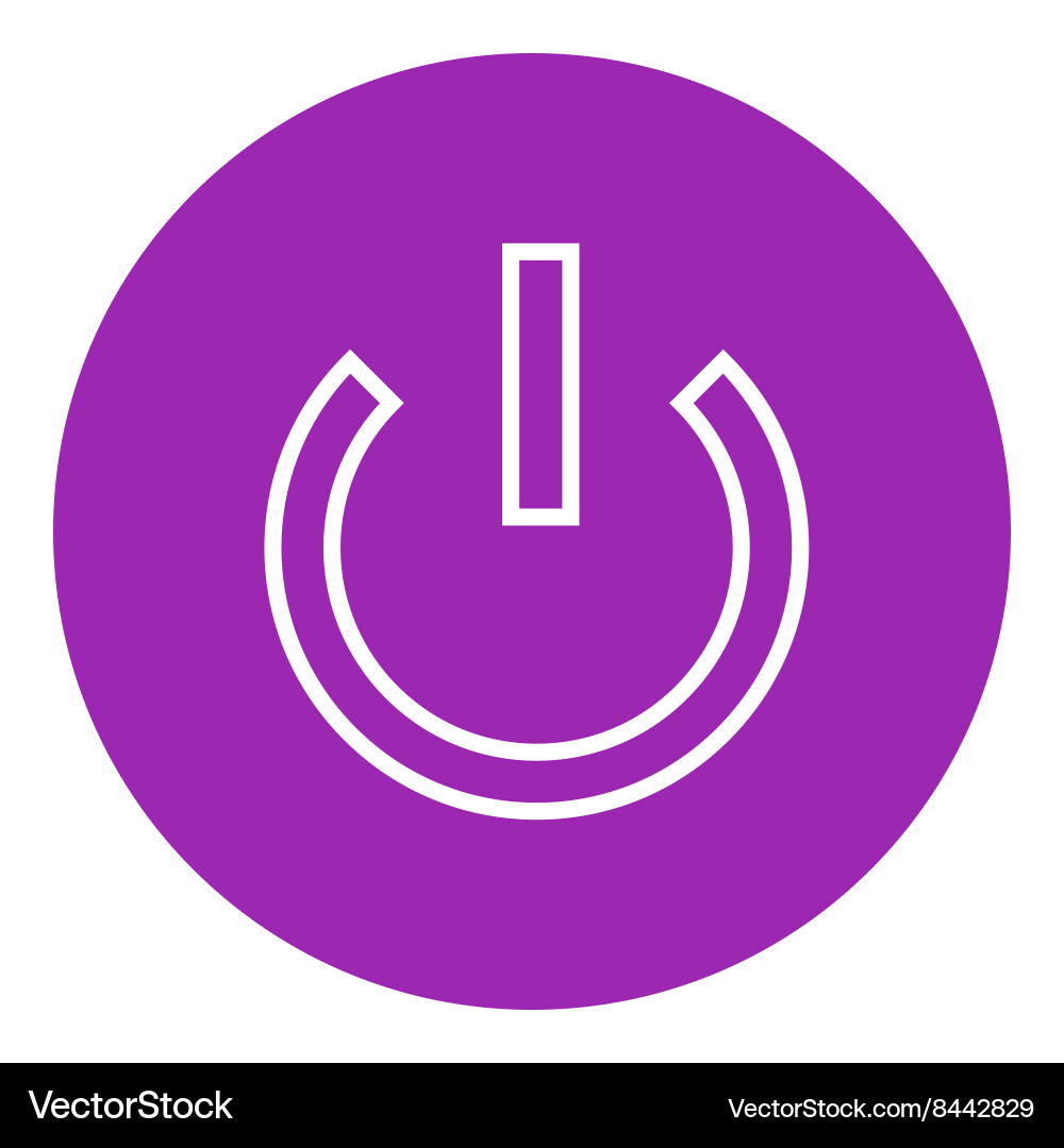 Power button line icon vector image