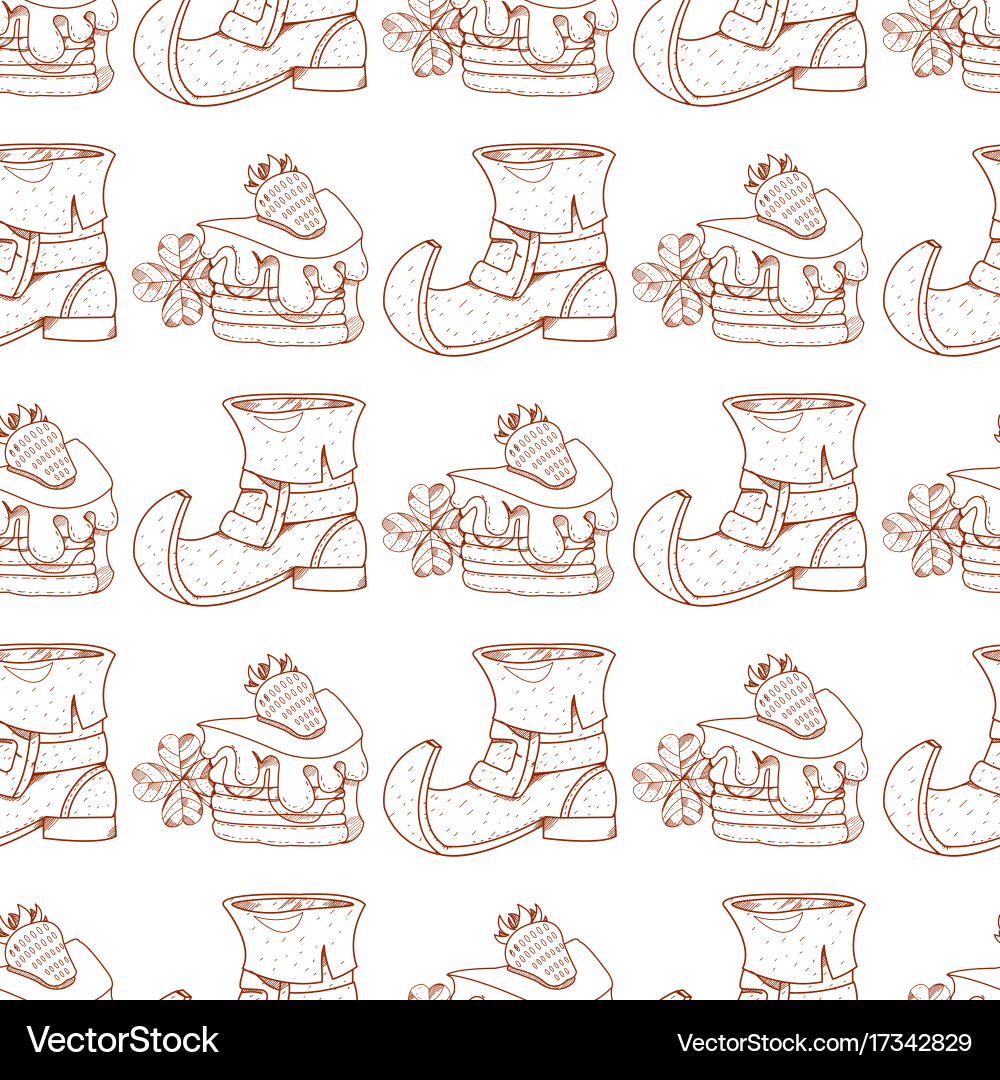 Seamless pattern with a slice of cake cream Vector Image