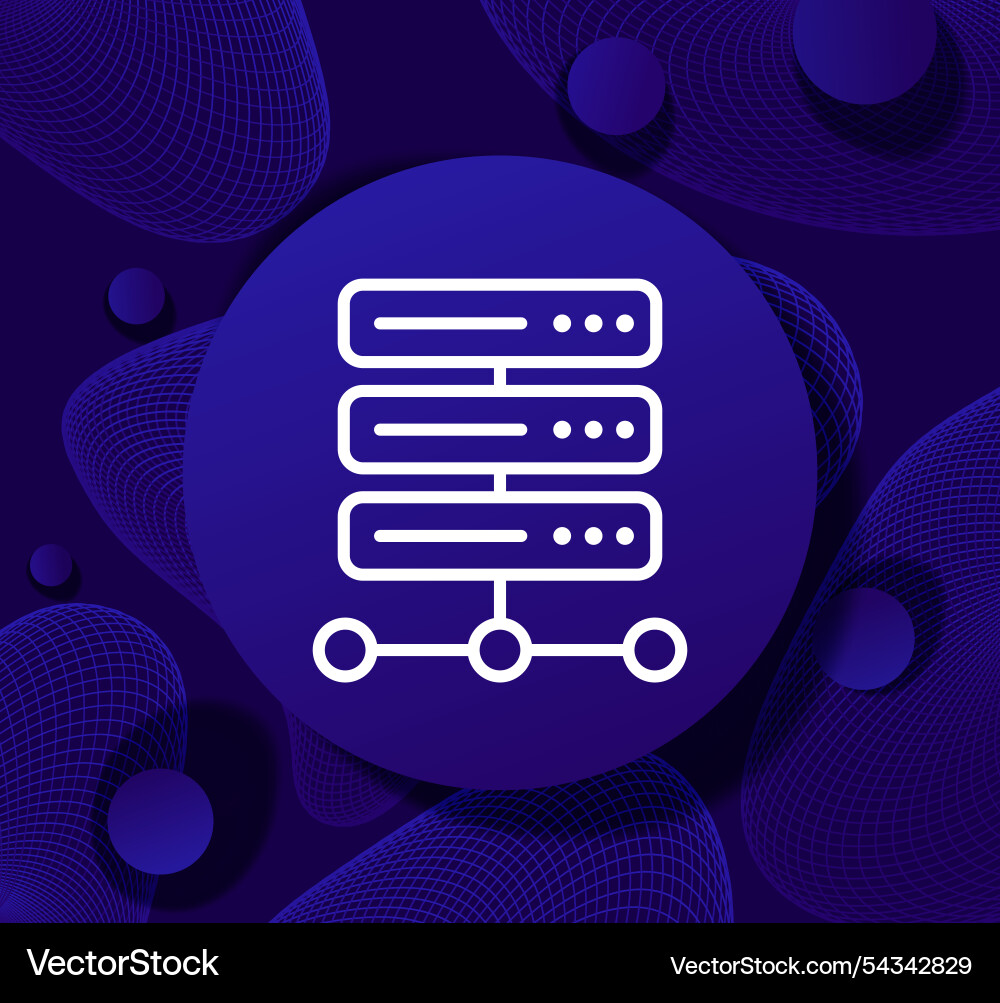 Server hosting icon line design Vector Image