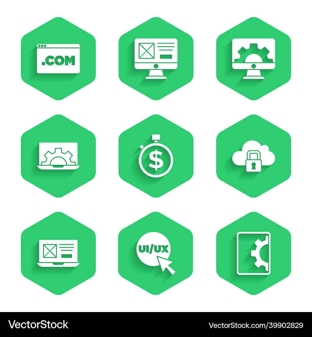 Set time is money ui or ux design web Set time is money ui or ux design web vector image