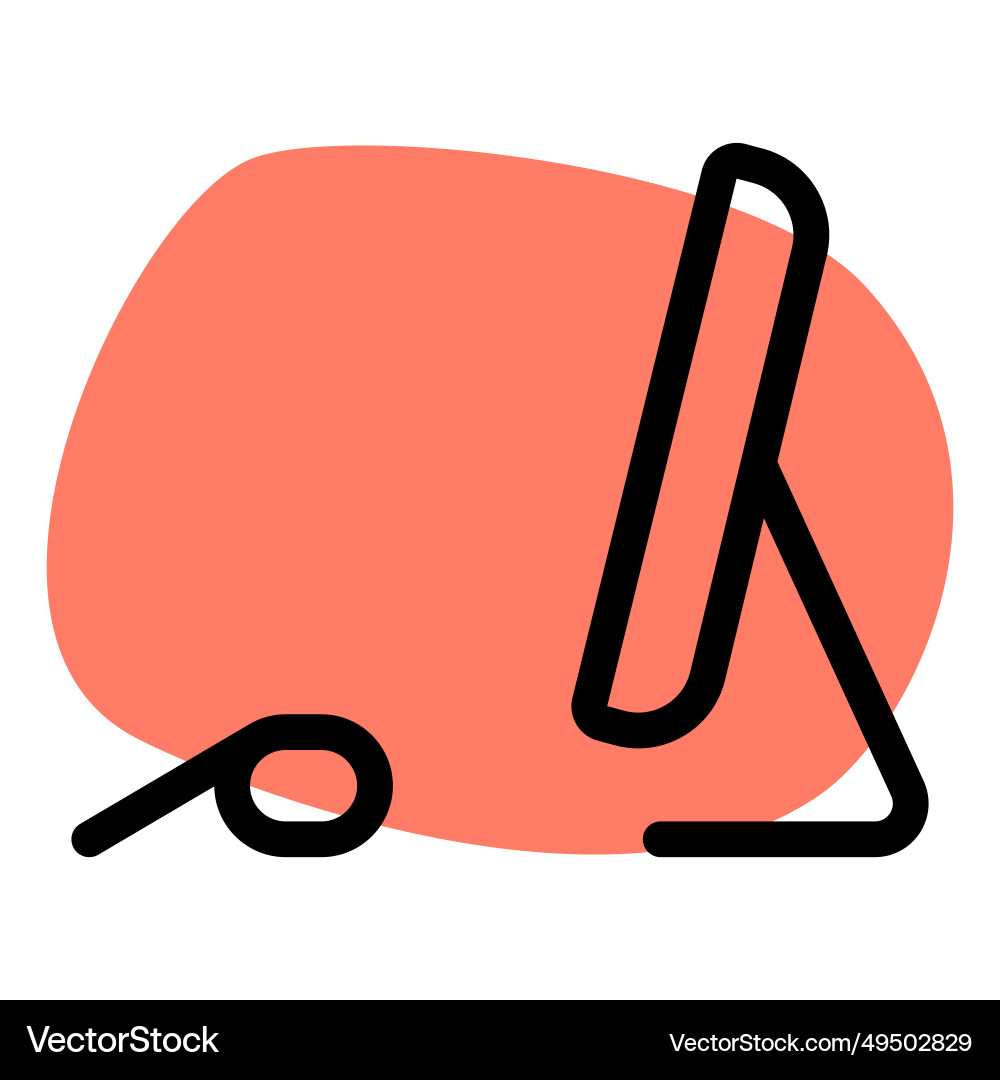 Slim and portable mac designed for effortless use vector image