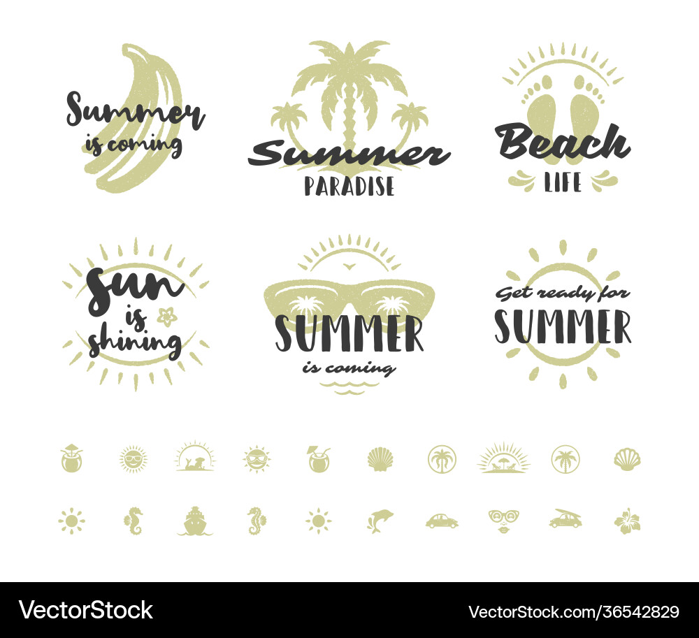 Sommerurlaub Typografie Inspiration Zitate Sommerurlaub Typografie Inspiration Zitate vektorbild