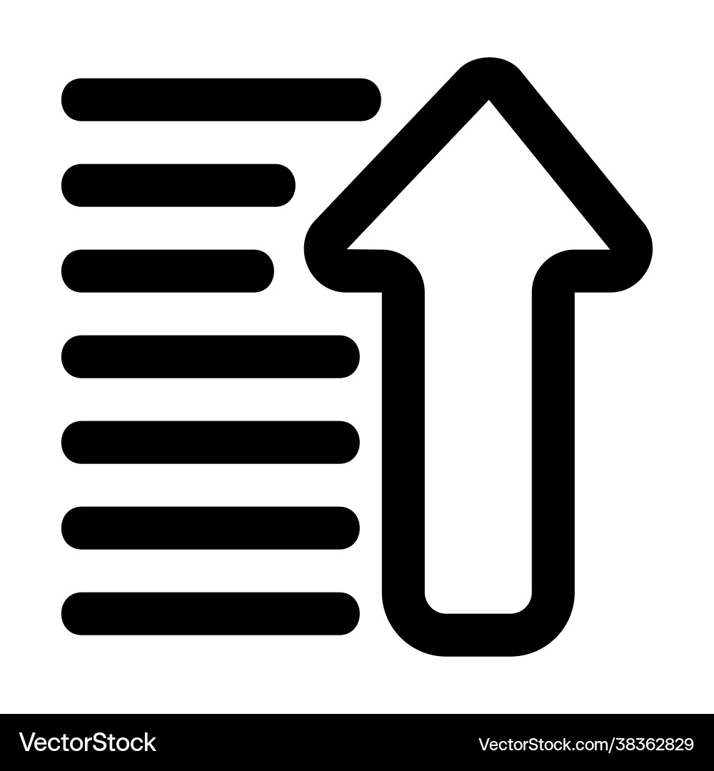 Sorting icon in line style for any projects Sorting icon in line style for any projects vector image