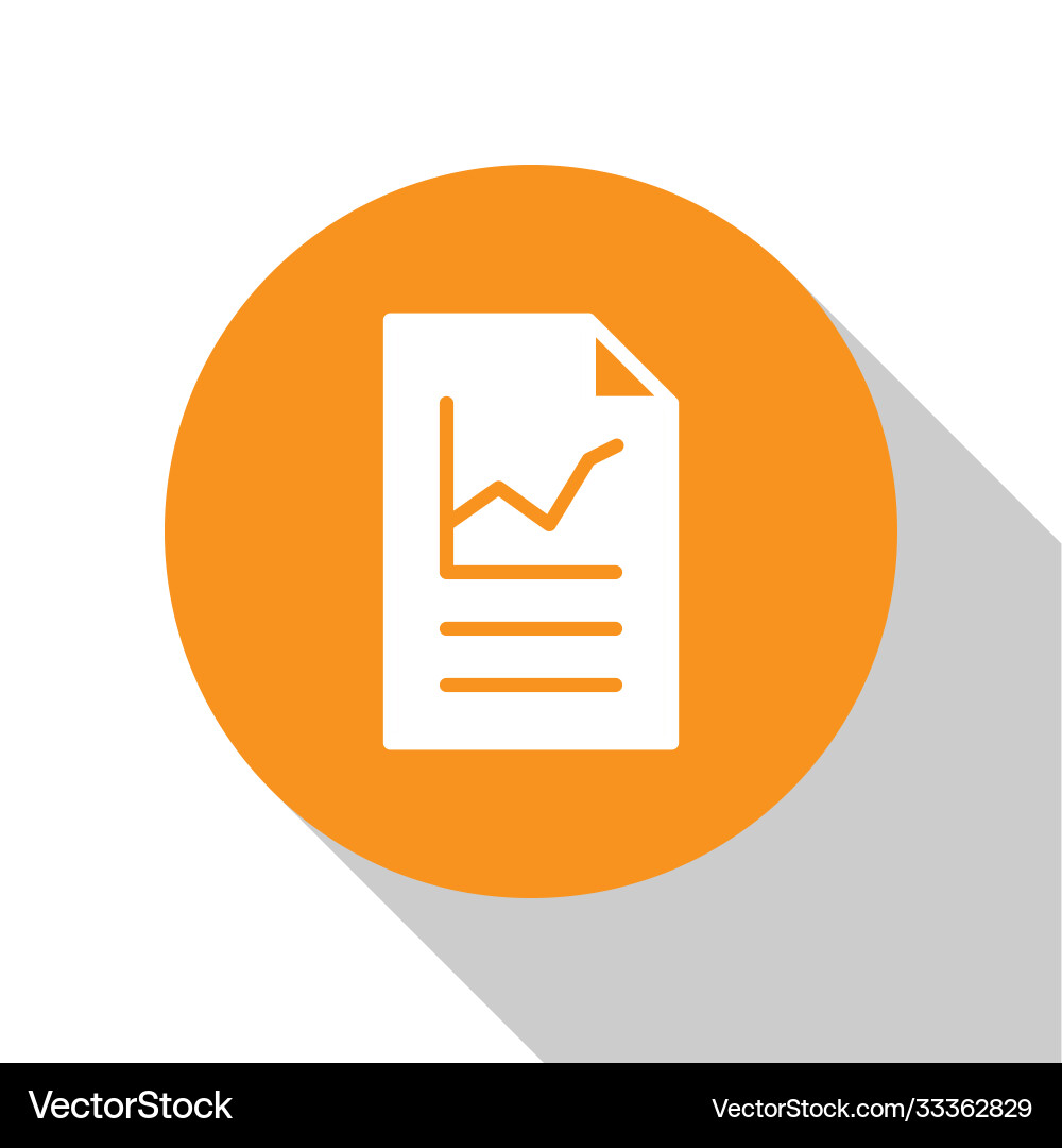 White document with graph chart icon isolated White document with graph chart icon isolated vector image