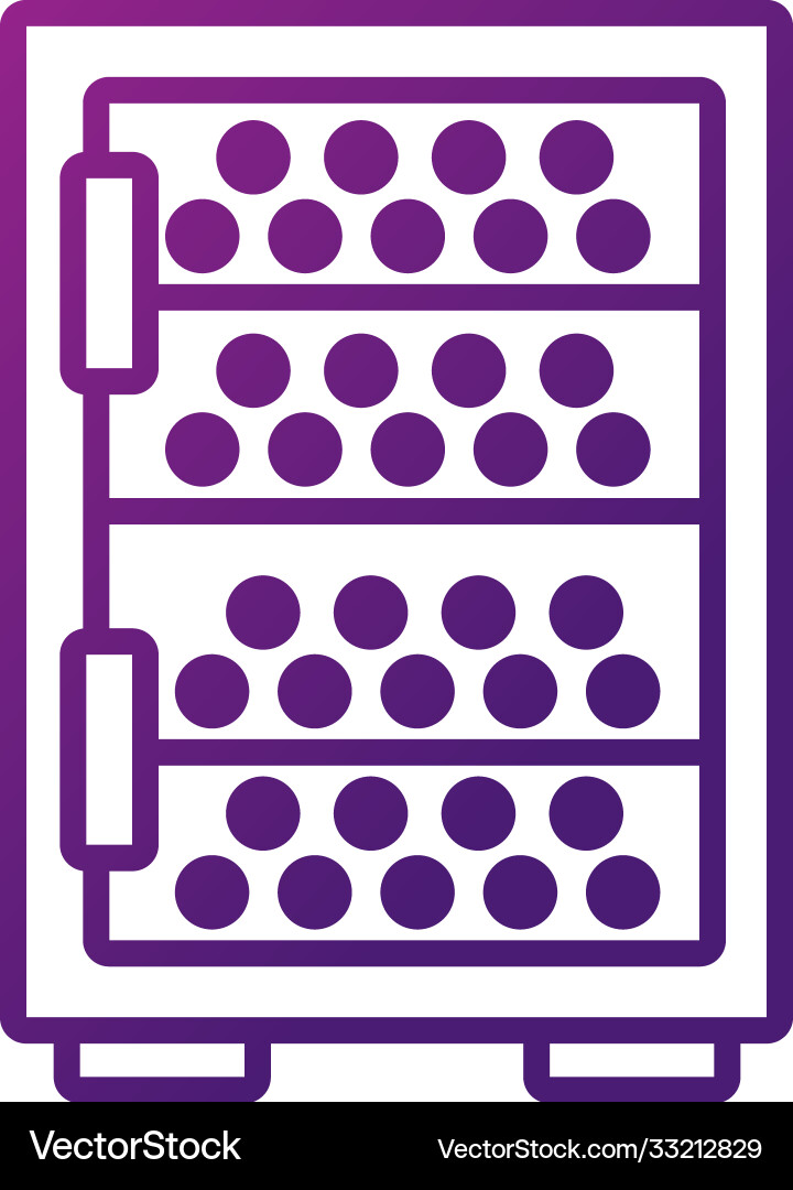 Wine storage case gradient style icon Vector Image