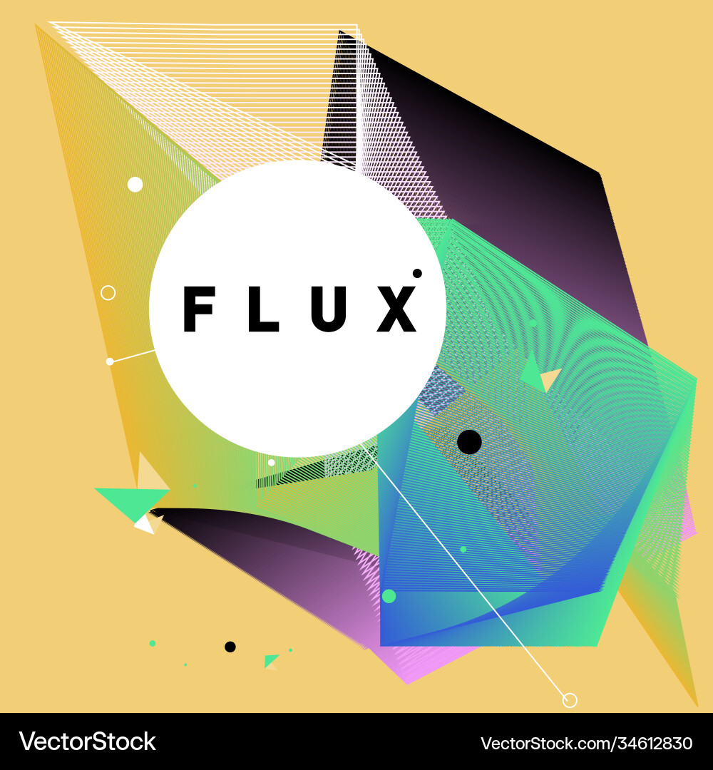 3d colorful wave background dynamic flux effect vector image