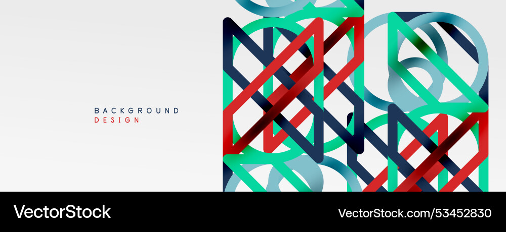 Abstract background - colorful circle lines Abstract background - colorful circle lines Vector Image