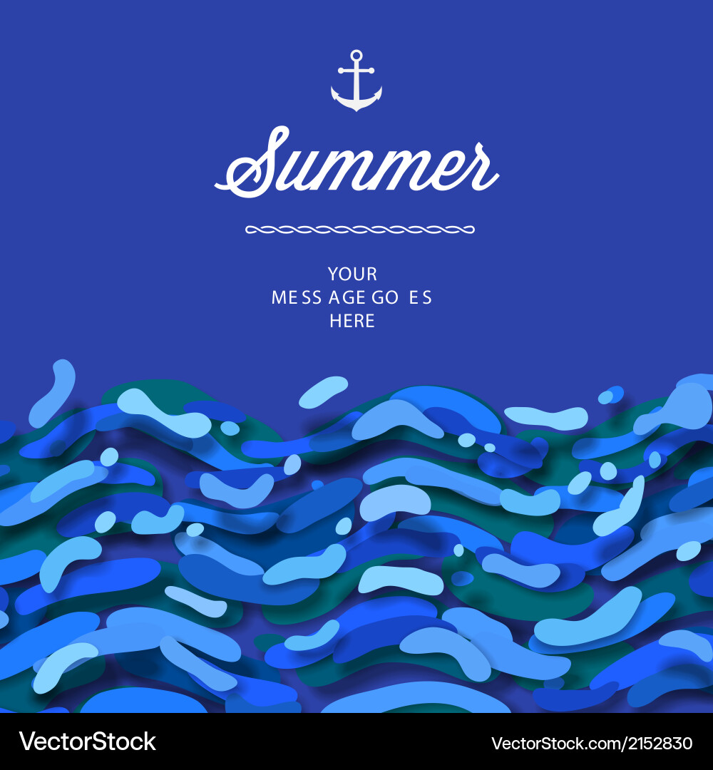 Abstract Blue Water Waves Background Royalty Free Vector