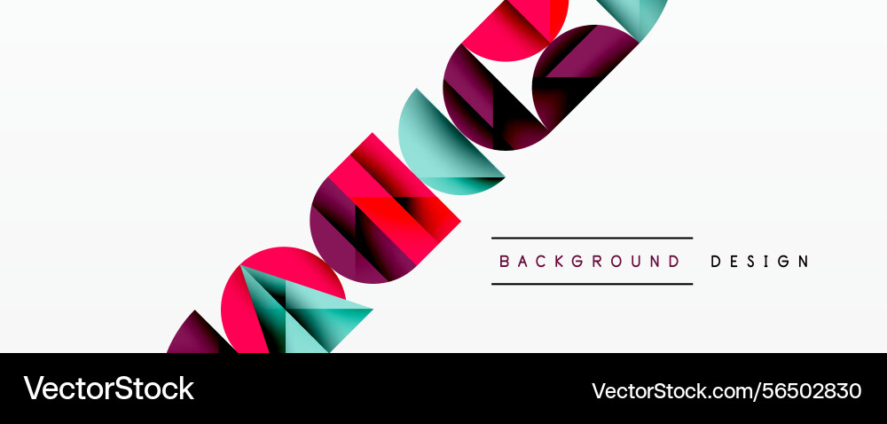 Abstract geometric shapes create dynamic Vector Image