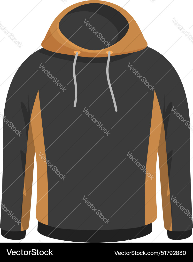 Black and orange hoodie sweatshirt fashion Vector Image