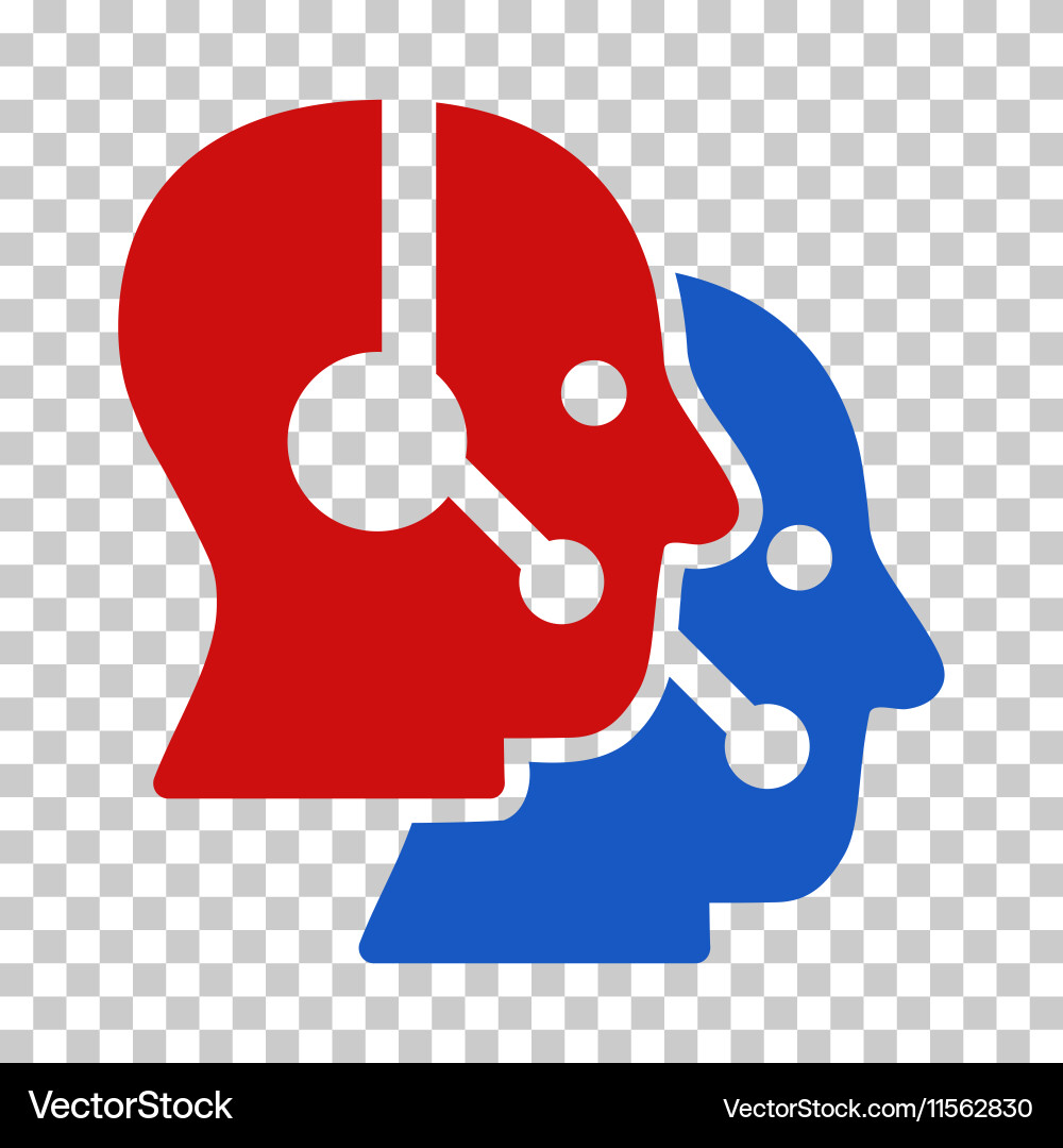 Call center operators icon vector image