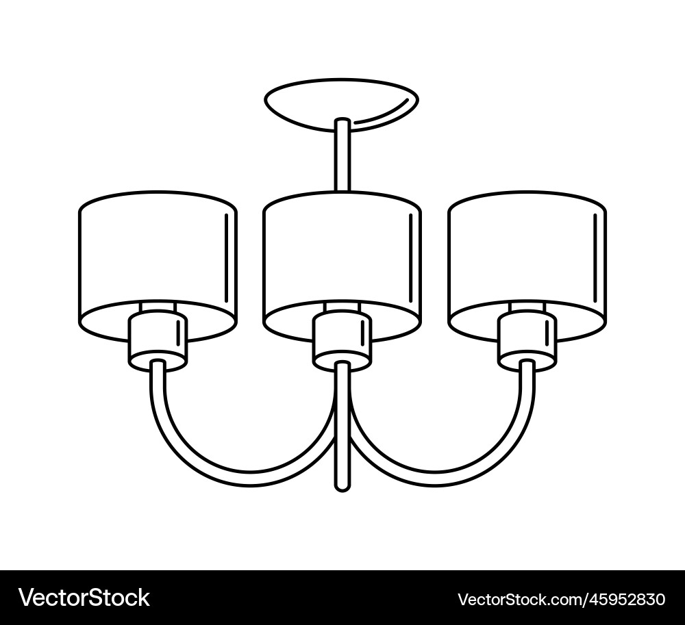 Chandelier electrical lighting Vector Image