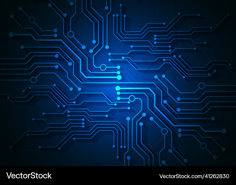 Circuit technology background with hi-tech digital Vector Image