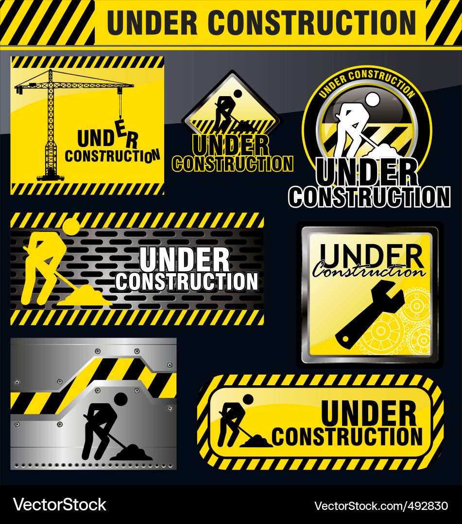 Construction Warning Sign vector image