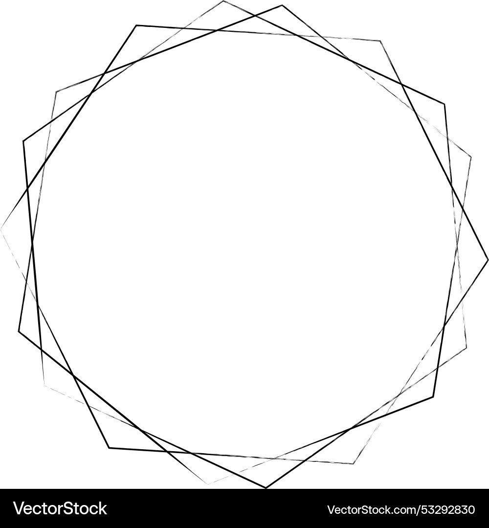 Hexagon grunge texture element frame border shape Hexagon grunge texture element frame border shape vector image