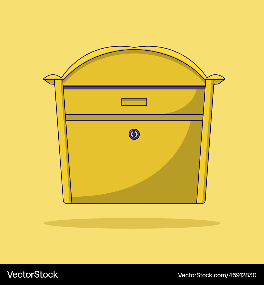 Mailbox icon with outline for design element clip Mailbox icon with outline for design element clip Vector Image