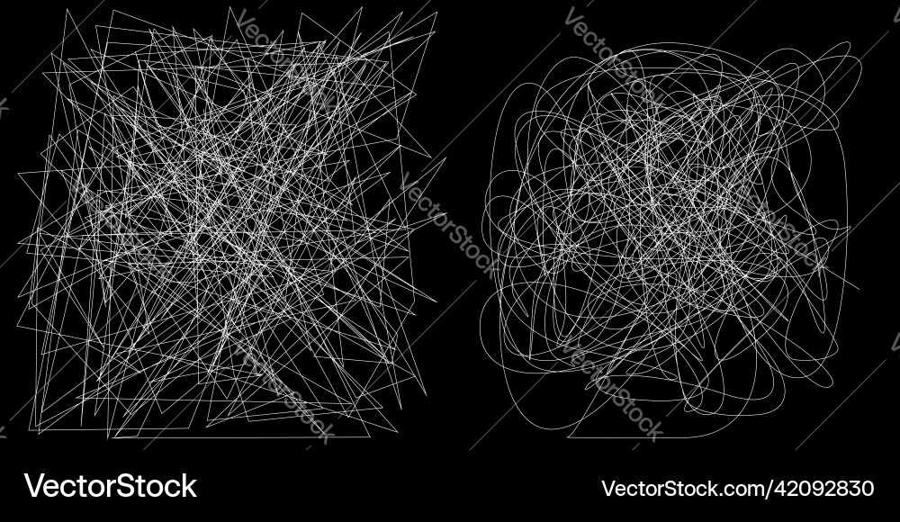 Matching pair of edgy geometric angular Vector Image
