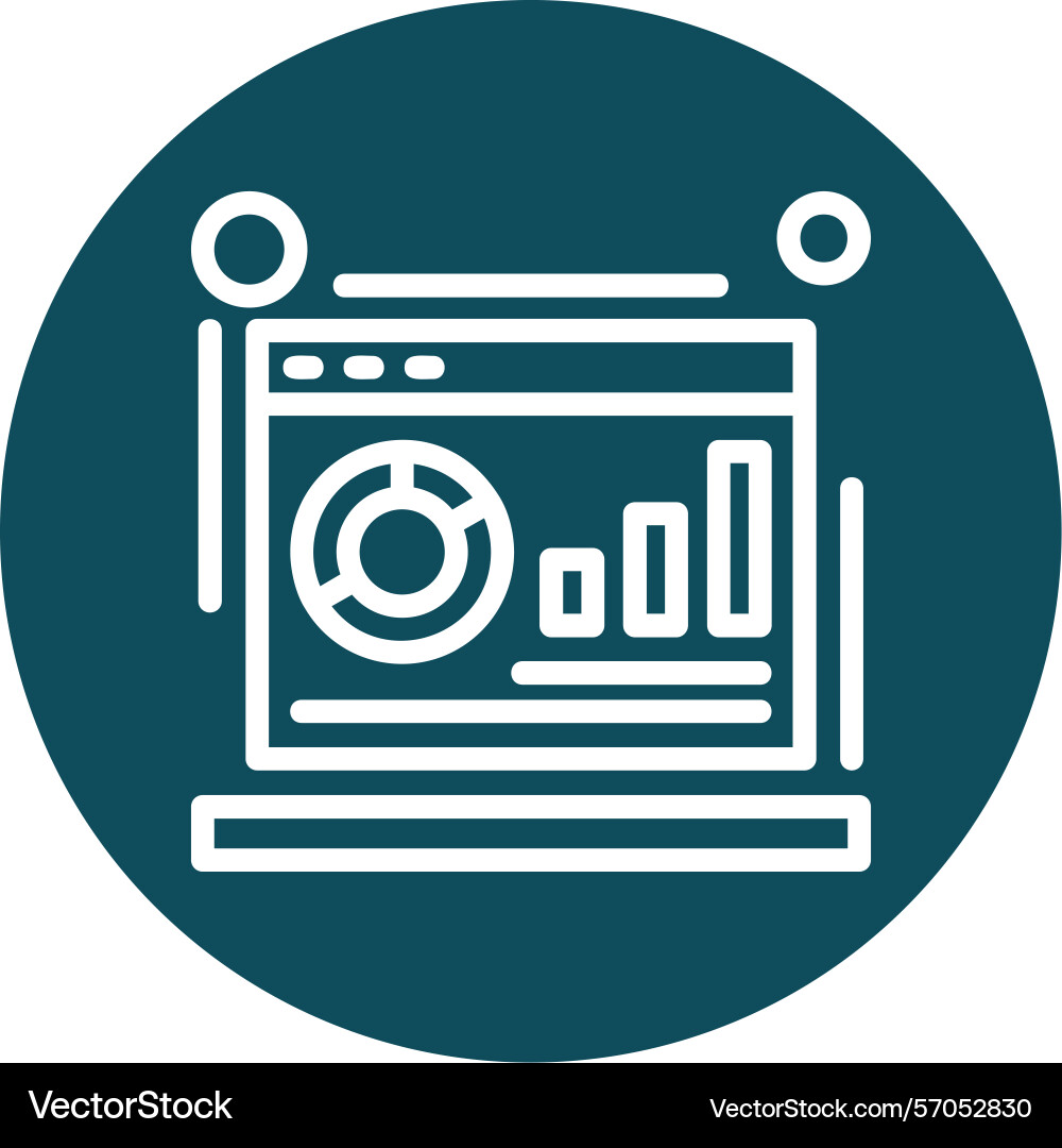 Metrics line circle style icon design Vector Image