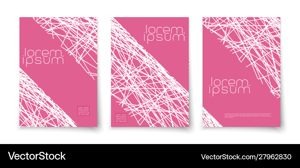 Minimalist lines geometric abstract background set Vector Image