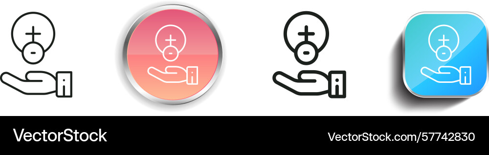 Refund icon thin linear regular and button style Refund icon thin linear regular and button style vector image