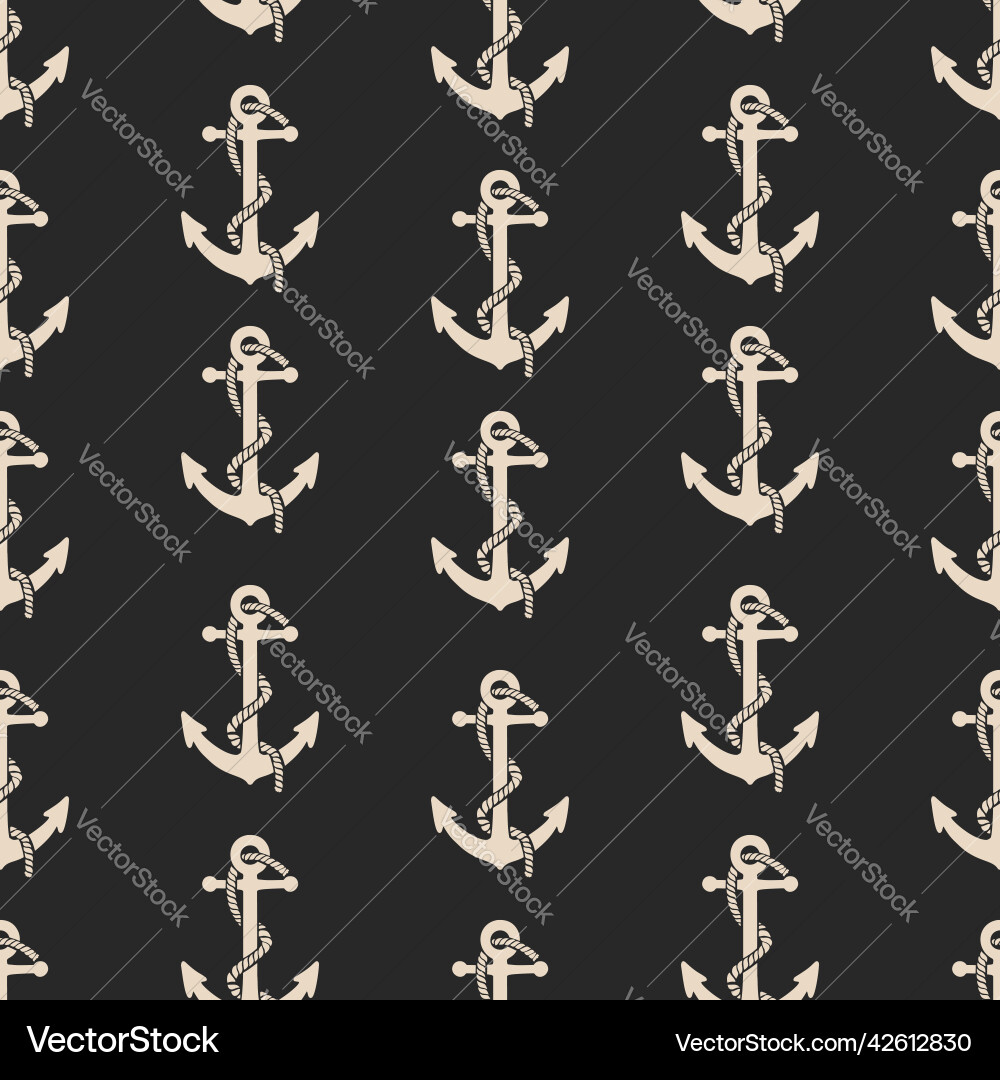 Seamless pattern with anchors nautical theme Seamless pattern with anchors nautical theme vector image