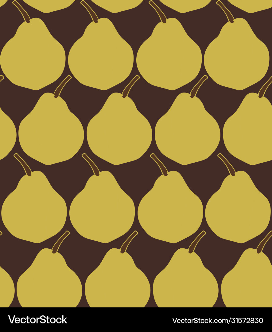 Seamless repeating pattern pears vector image