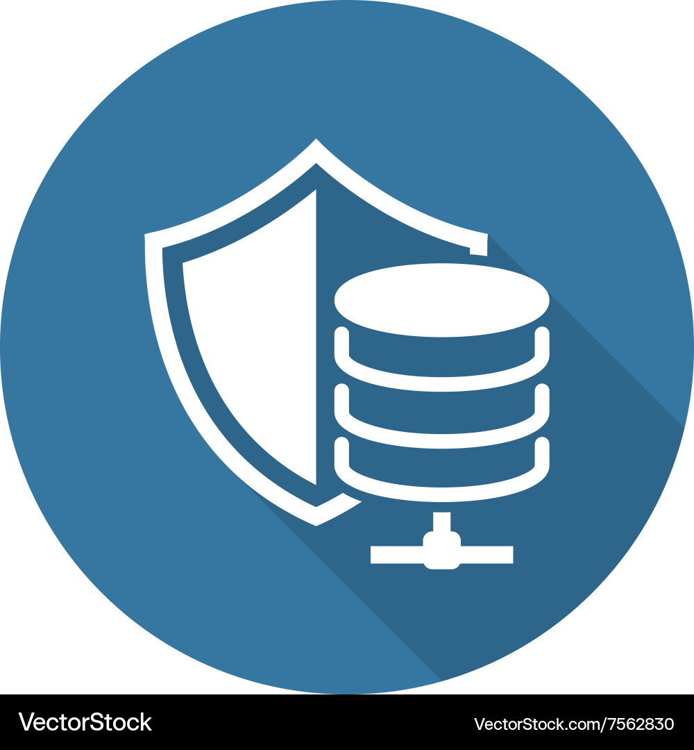 Secure hosting icon flat design Vector Image