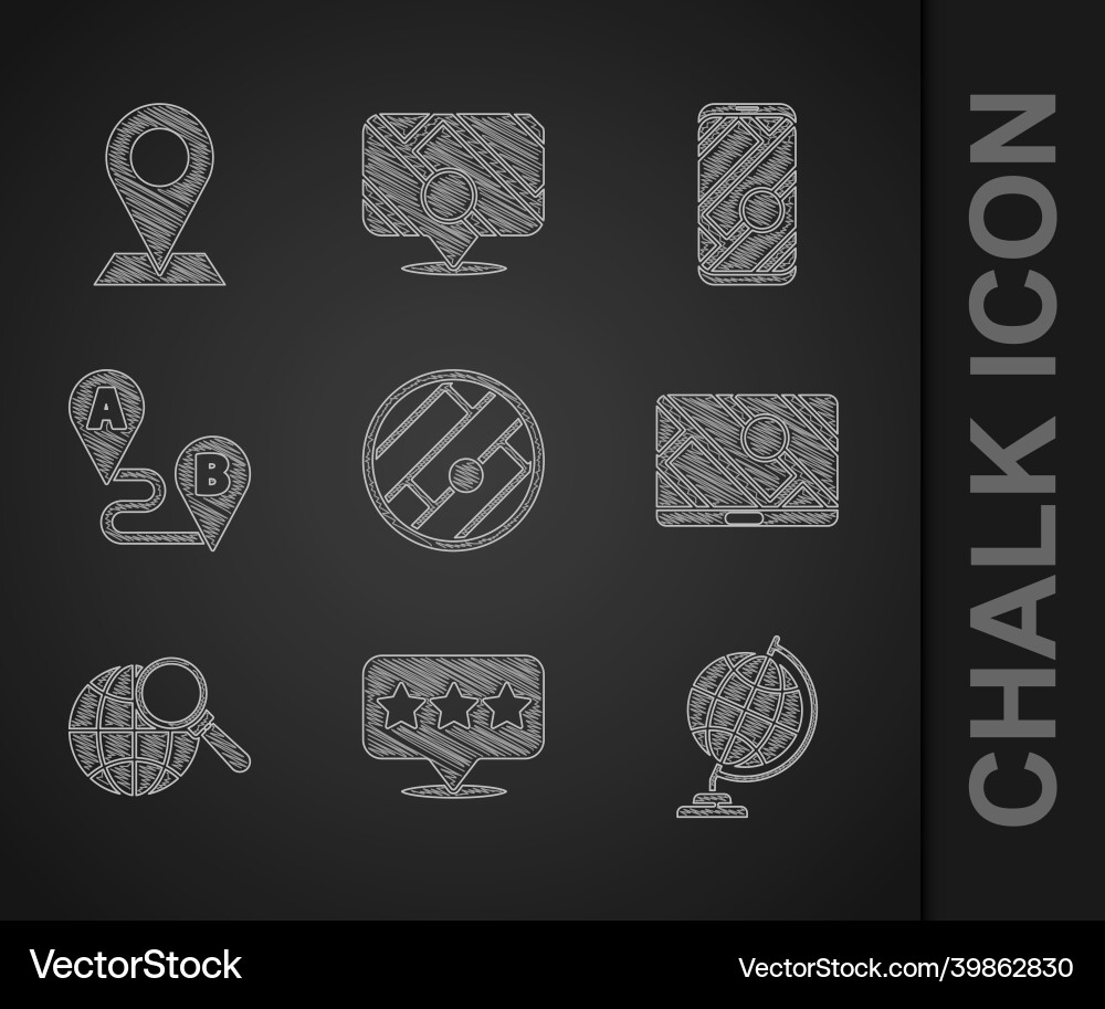 Set folded map with location pointer star Vector Image