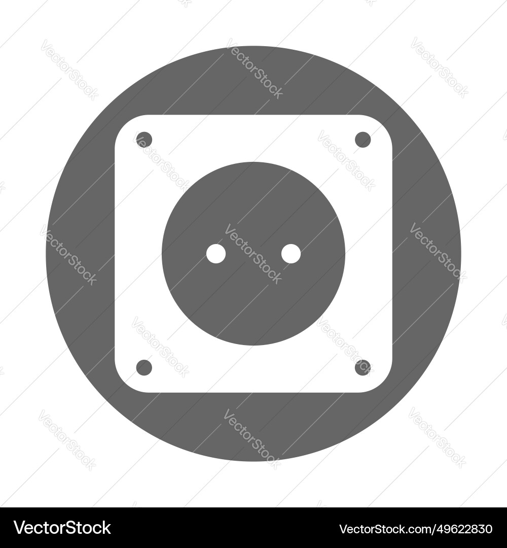 Simple of socket plug icon isolated on background Simple of socket plug icon isolated on background Vector Image