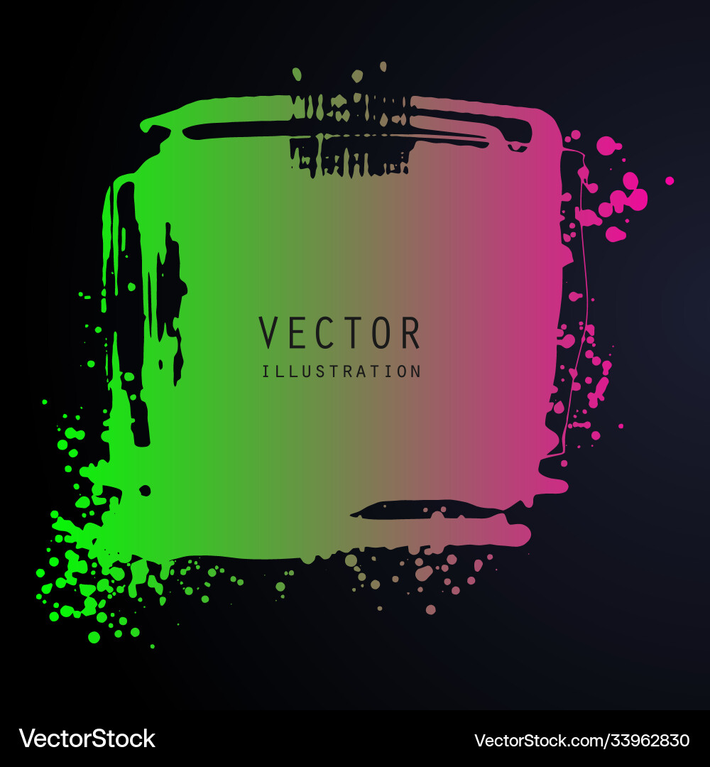 Splats splashes and blobs gradient ink paint Vector Image