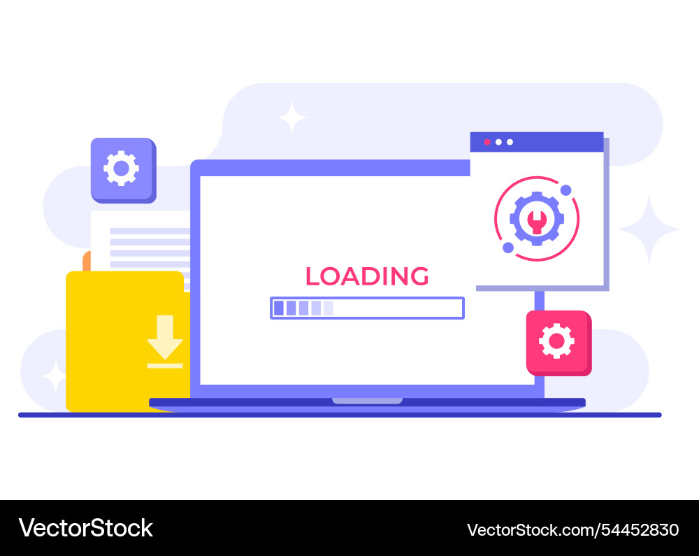 System maintenance flat error fixing trouble System maintenance flat error fixing trouble vector image