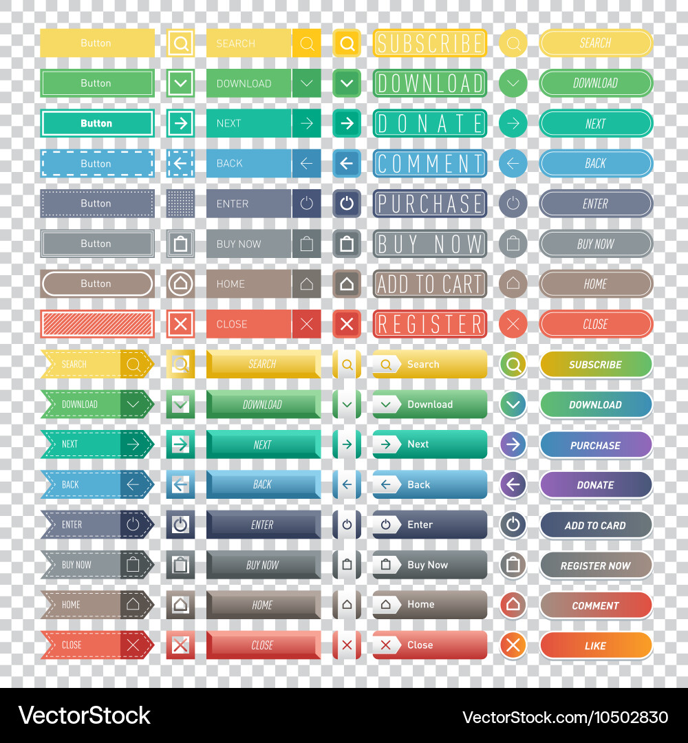 Web buttons icons Vector Image