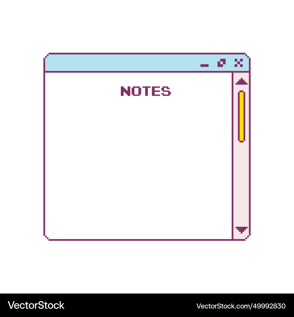 Window y2k interface retro browser computer Vector Image