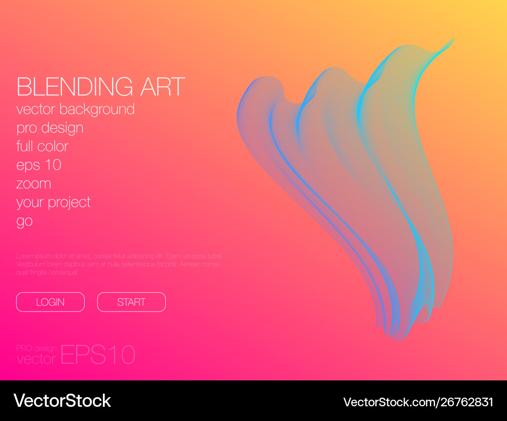 Abstract blend background template for web site Vector Image