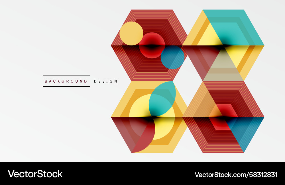 Abstract geometric design features overlapping Abstract geometric design features overlapping Vector Image