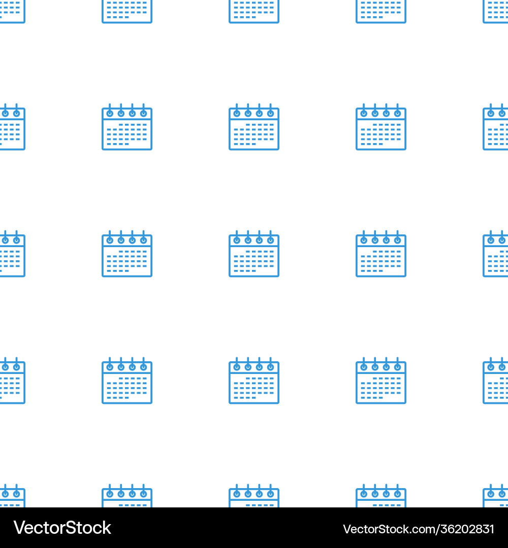 Calendar icon pattern seamless white background – Free Vector | VectorStock