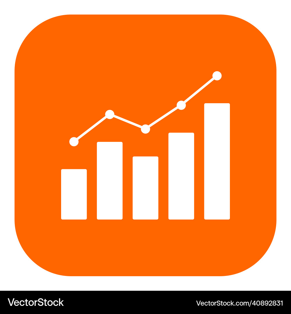 Chart and app icon vector image