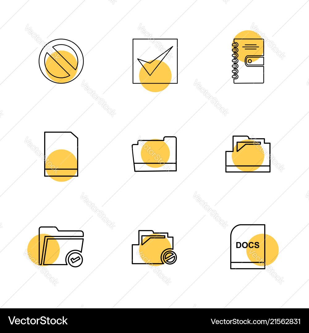 Folder files directory search code eps icons vector image