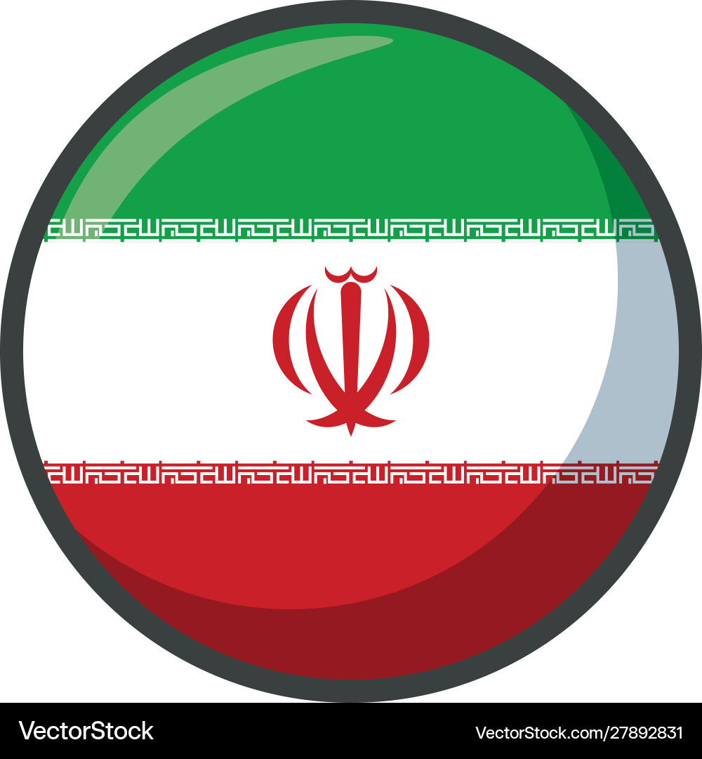 Isolated iran flag icon block design vector image