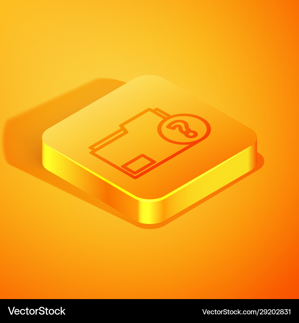 Isometric line unknown document folder icon Vector Image