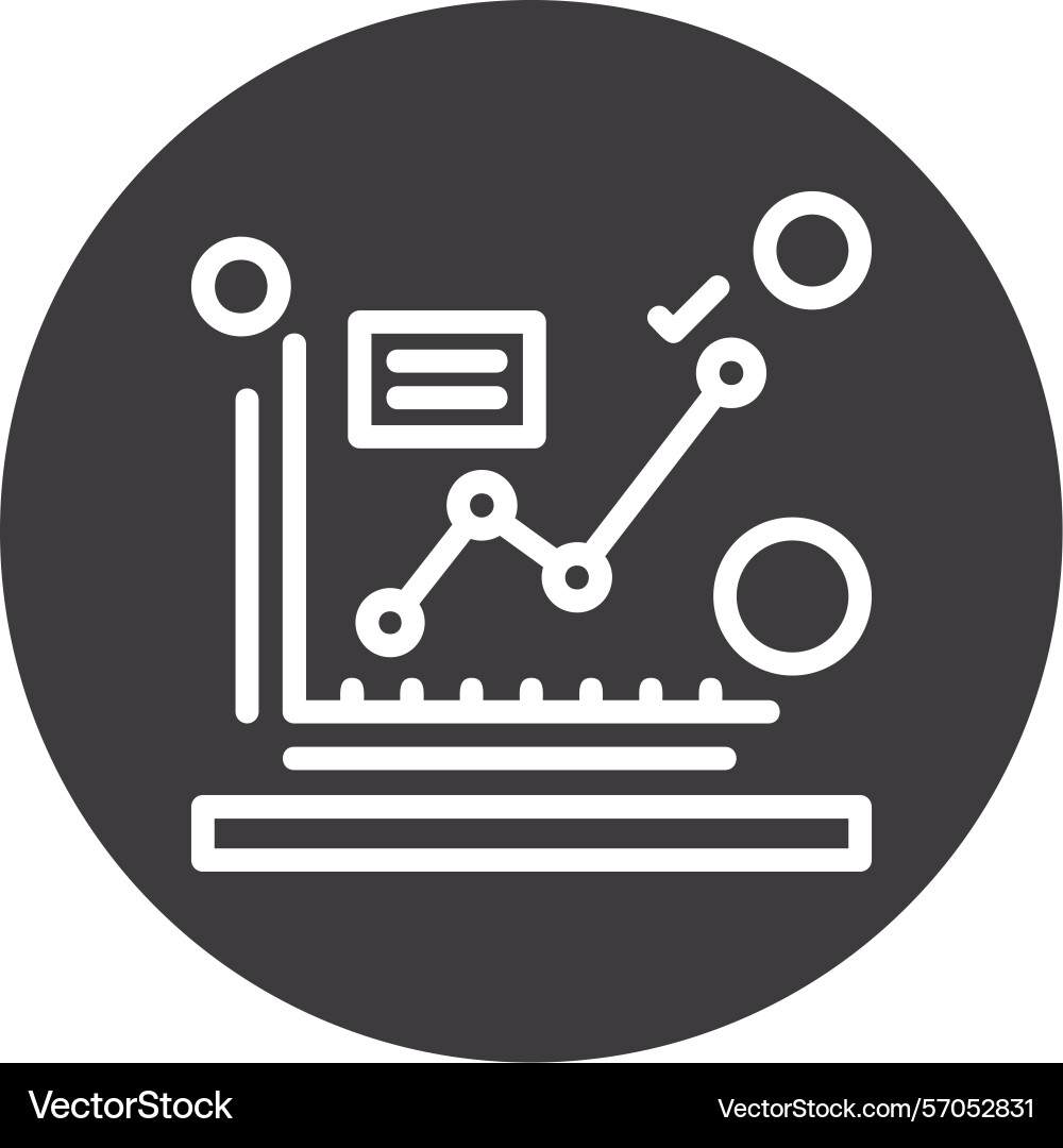 Kpi line circle style icon design Vector Image