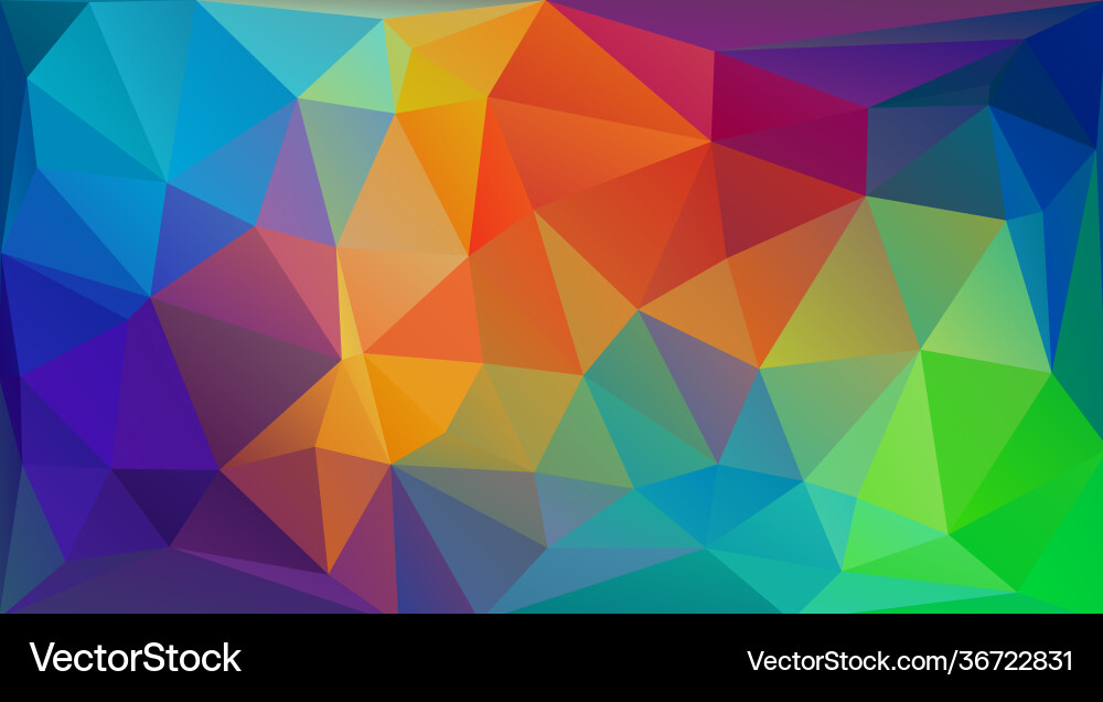 Multicolorful flat background with triangles vector image