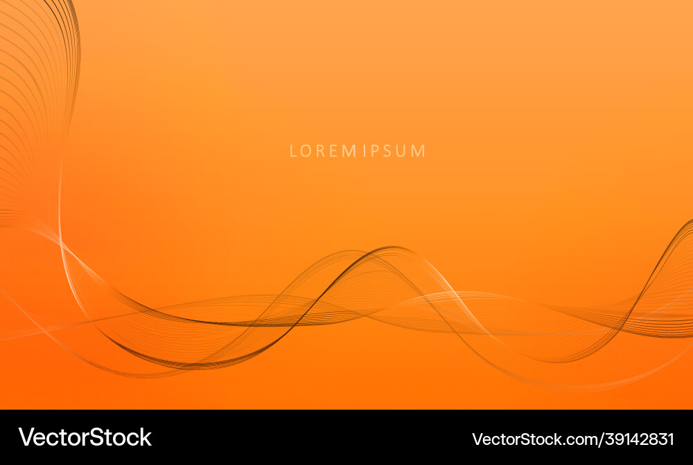 Orange composition abstract minimal wave patterns Orange composition abstract minimal wave patterns vector image